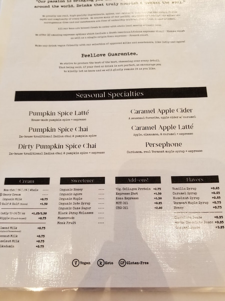 FeelLove Coffee Menu - Image 6